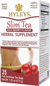 Hyleys Slim Tea Goji Berry Flavor - Weight Loss Herbal Supplement Cleanse And - - Picture 1 of 89