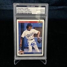 Pedro Martinez 1992 Upper Deck Star Rookie Autograph Signed #18 PSA/DNA Slab