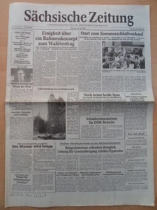 SÄCHSISCHE ZEITUNG 31. Juli 1990 Dienstag Dresden Sachsen - Picture 1 of 1