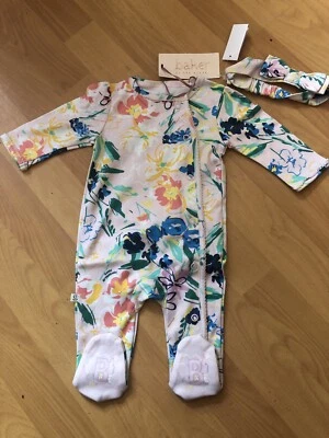 Ted Baker Baby Girl Sleepsuit/babygrow/romper With Headband - Newborn - BNWT! - Image 1 of 4