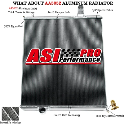 4 ROW Aluminum Radiator For 1997-2006 Kenworth T2000 7006385001 4870180009 ASI Foto 1 de 4