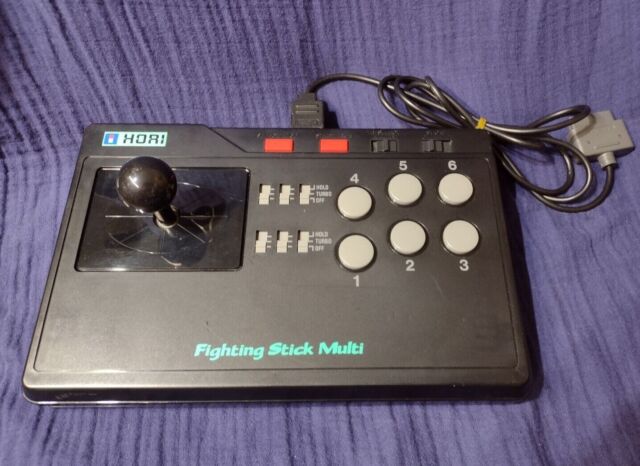 Hori Fighting Stick Multi H3J-07 Super Famicom PC Engine Megadrive Boxed  Tested