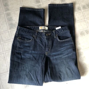 Carhartt Women Jeans Size 8 Dark Blue Original Fit Straight Leg Dark Wash - Picture 1 of 4