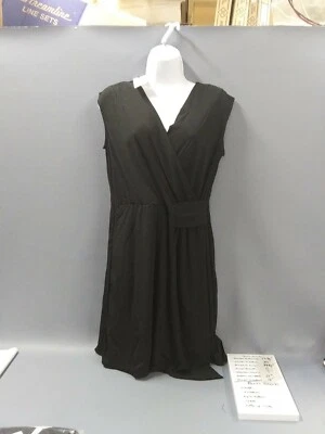 Nuevo con etiquetas Vestido para mujer Notations talla S sin mangas cuello en V fluido elástico negro EE. UU. Foto 1 de 3