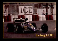 1991 PROTRAC'S  RACING CARDS FOMULA ONE  SERIES LAMBORGHINI 291 #78