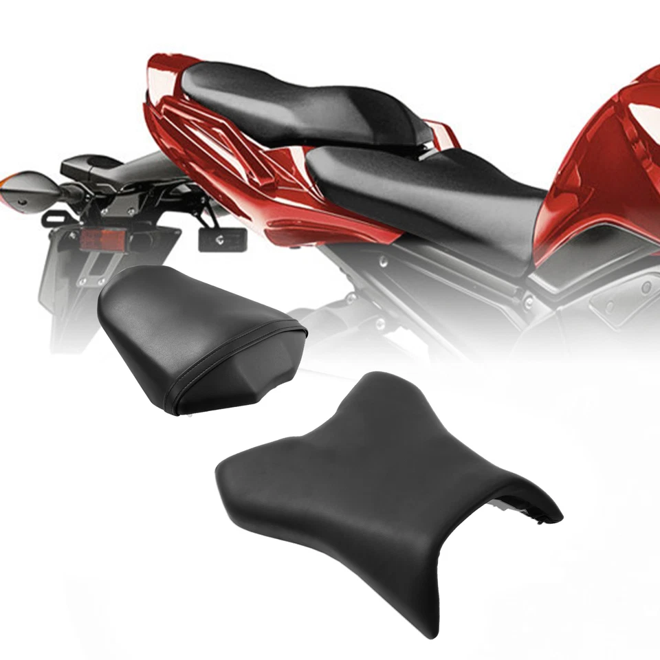 Assento de motorista e passageiro preto compatível com Yamaha FZ1 Fazer FZ1S FZ1SA 06-2015 - Imagem 1 de 4