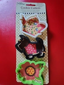 VTG NEW Mary Engelbreit 3 Plastic Cookie Cutters 2010 Scottie Dog - Picture 1 of 5