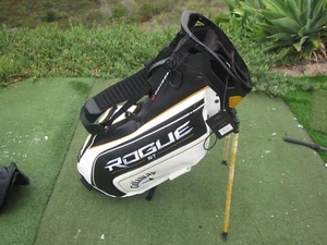 Callaway 2022 Rogue Tour Staff Stand Bag Limited Edition White/Black Raincover - Picture 1 of 5