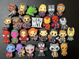27pcs Shoe charms For Croc Superhero Theme Charms Ship Fast Marvel Cartoon Charm - Picture 1 of 5