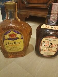 CROWN ROYAL 10 YEARS  FINE DELUXE BLENDED CANADIAN WHISKY 70CL 40%VOL + old parr