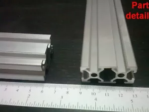 Aluminum T-slot 2040 extruded profile 20x40-6 Length 600mm ( 24"), 2 pieces set - Picture 1 of 6