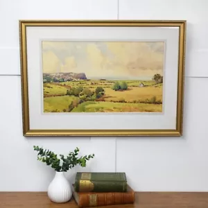 Pintura acuarela original de Ballycastle. Firmado por el artista Samuel McLarnon. - Imagen 1 de 7