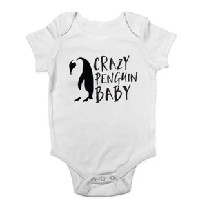 Crazy Penguin Baby Boys Girls Baby Grow Vest Bodysuit - Imagen 1 de 3