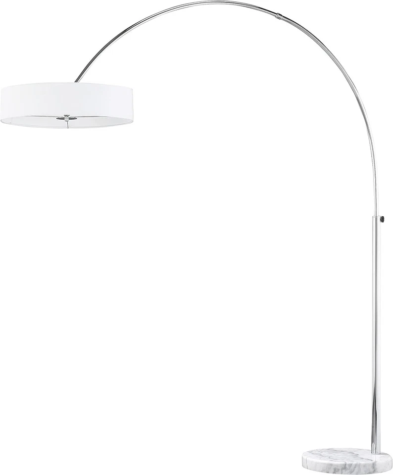 Bogenleuchte Bogenlampe Stoffschirm weiß 3xE27 LED möglich Stehlampe Stehleuchte - Bild 1 von 1