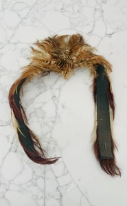 Vintage Native American Feder Kopfschmuck Indigene Indianer Motorhaube - Bild 1 von 21
