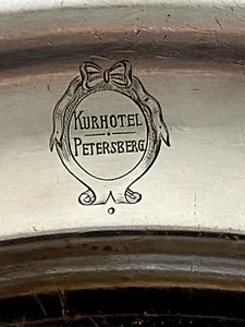 Großes versilbertesTablett aus der Petersberg-Versteigerung im Jahre 1979 - Bild 1 von 7