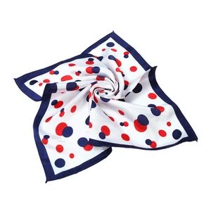 Premium Silk Feel Polka Dots Square Satin Scarf 20" - Different Prints Available - Picture 1 of 11