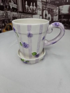 Lady Jane Ltd. Pottery Coffee Mug, Flowerpot, Vintage Lady Jane Ceramic Mug. - Picture 1 of 8