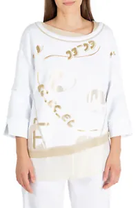 Elisa Cavaletti Sweatshirt T Shirt White Gold ELP235542403 Summer - Picture 1 of 10