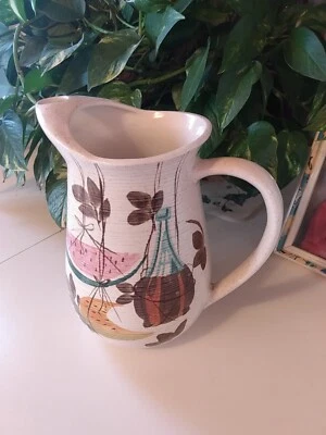 Red Wing Pottery Tampico 9.25 " 88oz Ribbed Pitcher - Image 1 of 4