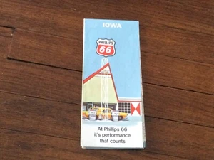Vintage 1969 Phillips 66 Iowa Road Map - Picture 1 of 4
