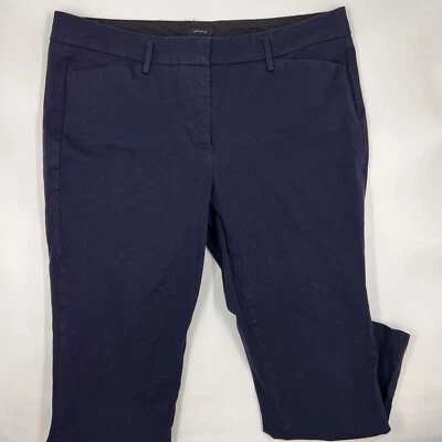 Pantalones de vestir Worthington para mujer ajustados al tobillo talla 12 azul pierna ajustada algodón Foto 1 de 4