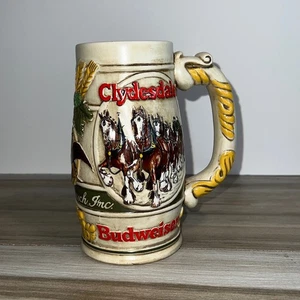 Vintage 1983 Budweiser Clydesdale Beer Stein-Mug Ceramarte Brazil Promotional - Picture 1 of 10