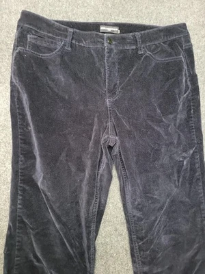 Pantalones de pana Karl Lagerfeld Paris para mujer 16 azul marino pierna recta 5 bolsillos Foto 1 de 4