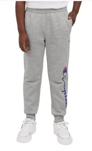 Champion Boys Girls Joggers Gray Pants Elastic Waist Midweight Active Workout - Picture 1 of 6