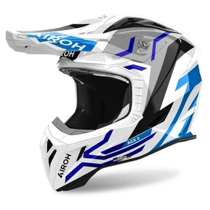Airoh AVIATOR ACE 2 GROUND Blue Gloss Carbon Helmet Motocross Enduro - Picture 1 of 8
