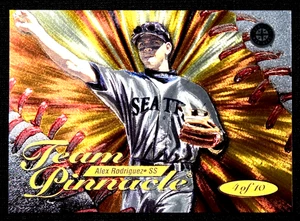 Pinnacle #4 1997 Alex Rodriguez Chipper Jones Team Pinnacle Foil Yankees Braves - Imagen 1 de 3