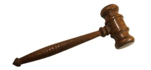 Beautiful Wood Judge Gavel Auctioneer Hammer Mallet - 8 1/4" Long - C* - Picture 1 of 4