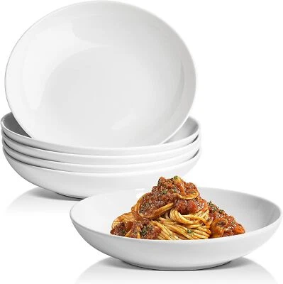 Salad Pasta Bowls Serving Bowl Set Porcelain Dinnerware 9" Catering Restaurant - Image 1 of 4
