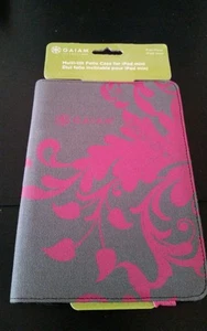 NIP Canvas Gray and Pink Gaiam Multi-tilt Folio for Apple iPad Mini, 7.7: Device - Picture 1 of 3