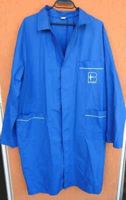 Bulgartabac Tobacco Company Lab Coat Long Blue Work Jacket Workwear Uniform (XL) - Image 1 of 4
