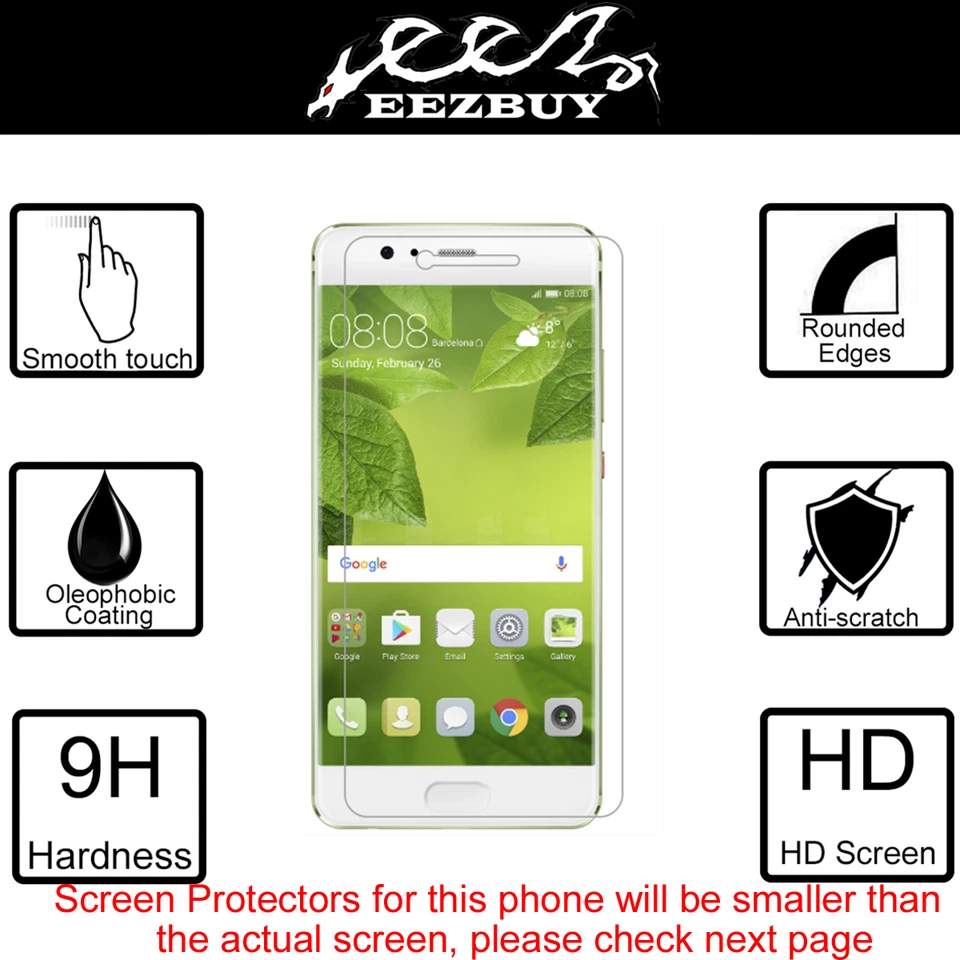 Real Tempered Glass Film Screen Protector Cover For Huawei P10 Plus - Image 1 of 4