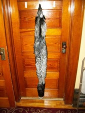 HUGE BEAUTIFUL tanned SILVER FOX SOFT HEAVY fur pelt skin taxidermy S3 man cave