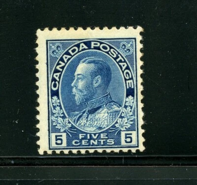 KMC4076-Canada #111 (C661) King George V, 5¢ dark blue, MNH, FVF, CV$450.00 - Image 1 of 2
