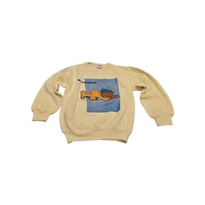 VTG Garfield Sweatshirt Youth Medium "No Comment" Food In Face Kind Of Day NEW - Picture 1 of 6