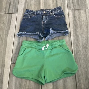 Girls Cat & Jack Jean Shorts Gym Size 8 Lot Of 2 Green - Picture 1 of 8