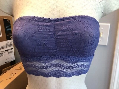 NWT Wacoal b. tempt'd Pullover Lace Kiss Bandeau #916182 Blue $22 SMALL 32  - Image 1 of 4