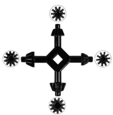 4 Way Drill Press Chuck Key Universal - Carbon Steel 1/2" 9/16" 5/8" 11/16" Size - Image 1 of 4