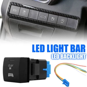 LED LIGHT BAR Dashboard Push Button Switch LED For Toyota Camry RAV4 Corolla - Picture 1 of 7