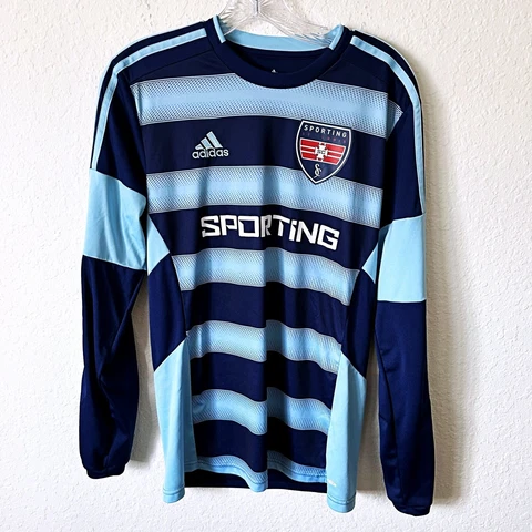 SPORTING Kansas City MLS Soccer St Croix Academy Adidas Long Sleeve Jersey MEN S Cover