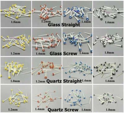 Dental Glass Quartz Fiber Post Root Canal Pin Straight Screw Restorative 1.0-1.8 - Image 1 of 4