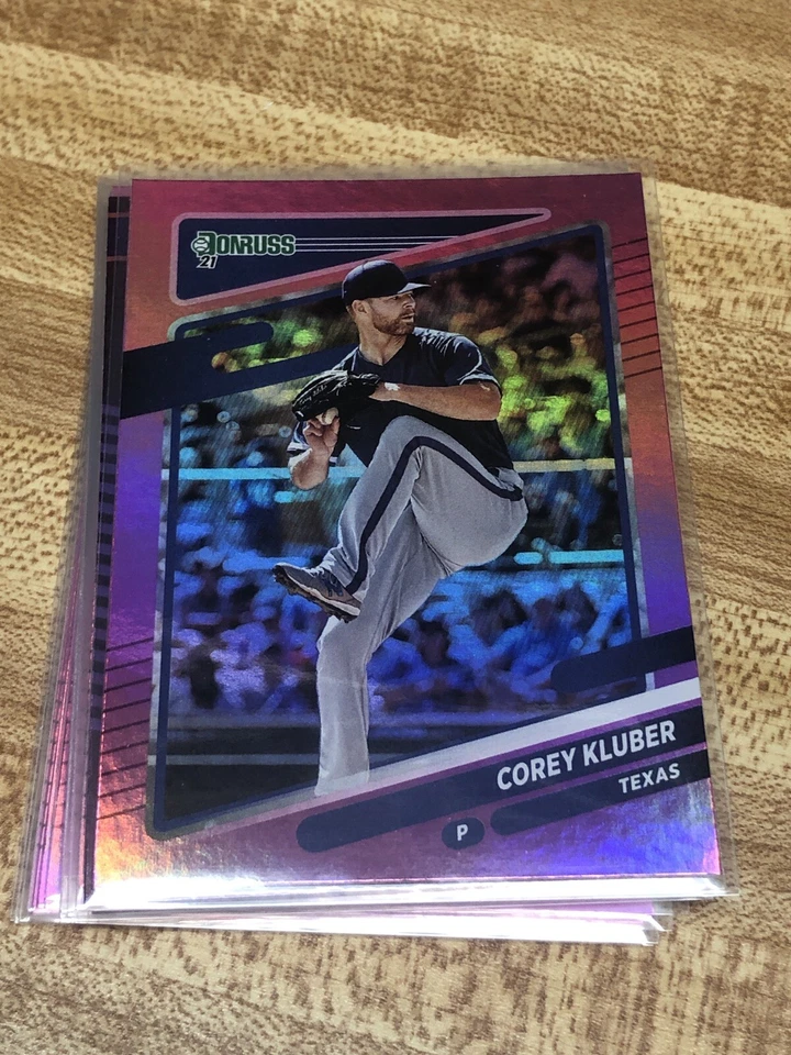 2021 Donruss Pink Holo Foil Base Parallel Base Corey Kluber #63 - Image 1 of 1
