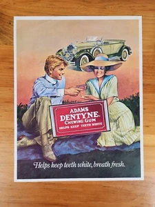 1920er Jahre Adams Dentyne Kaugummi Werbeposter 14,5 x 11,7 Zoll Ärmel K1 - Bild 1 von 3