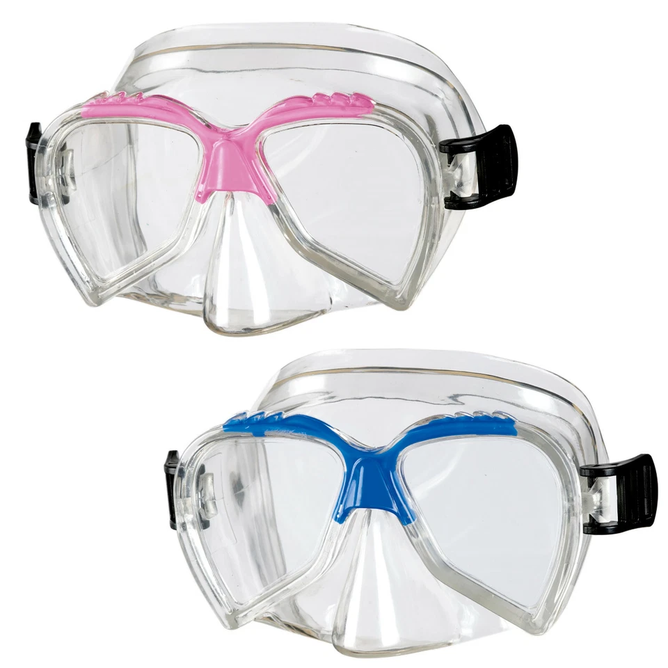 BECO Kinder Tauchermaske Taucherbrille Ari 4+ pink / blau