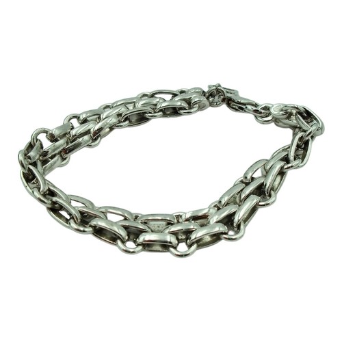Bracciale firmato Christian Dior tono argento unisex 7 1 4" vintage