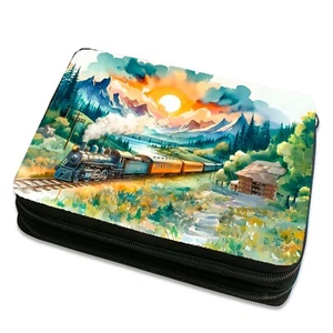 Federmäppchen Zug mit Name Doppeldecker Federtasche - Bild 1 von 9